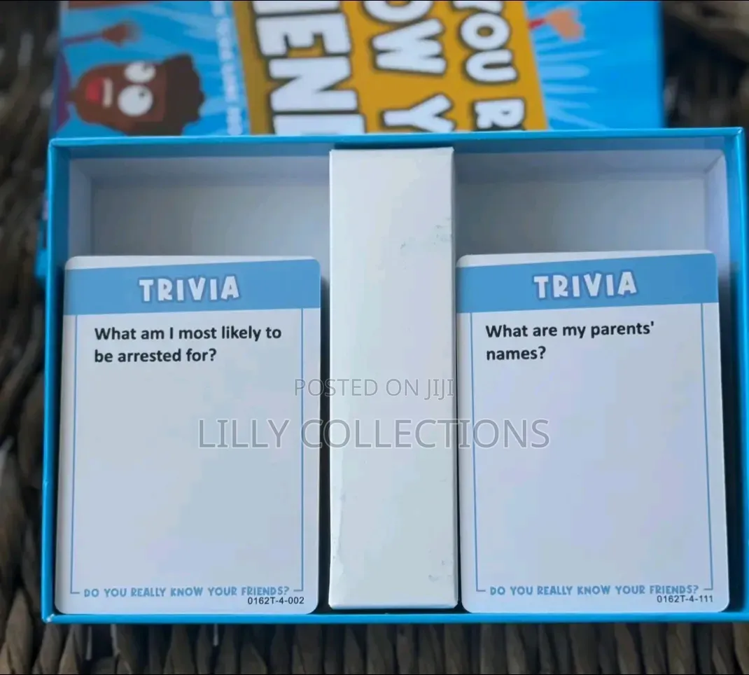 Do You Really Know Your Friends Game Cards