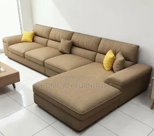 Brown High-Density L-Shape Couch