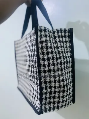 PVC Checkered Reusable Wooven Shopping Bags