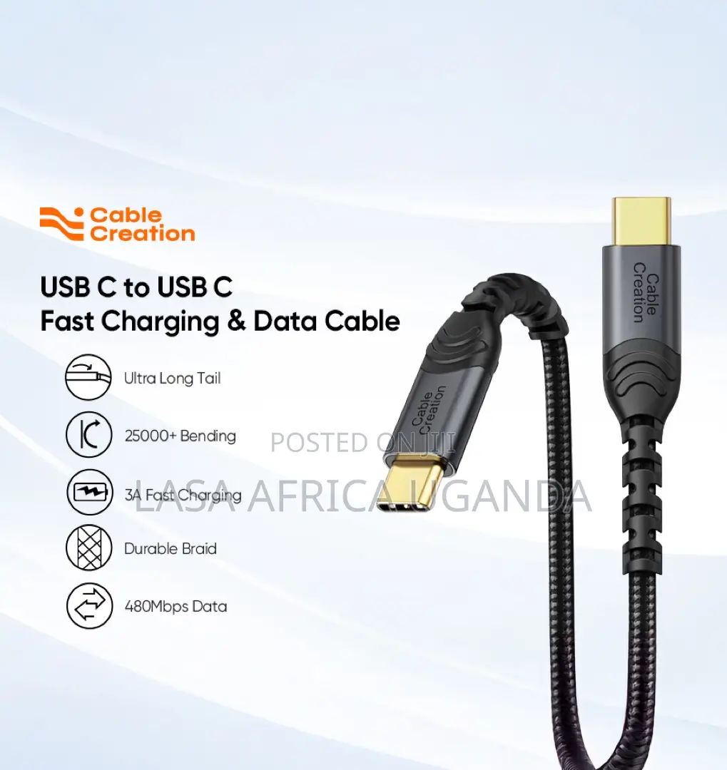 Cablecreation Usb-c Cable 100w Pd 3.1 Gen2, 10gbps Fast Charging, 2m