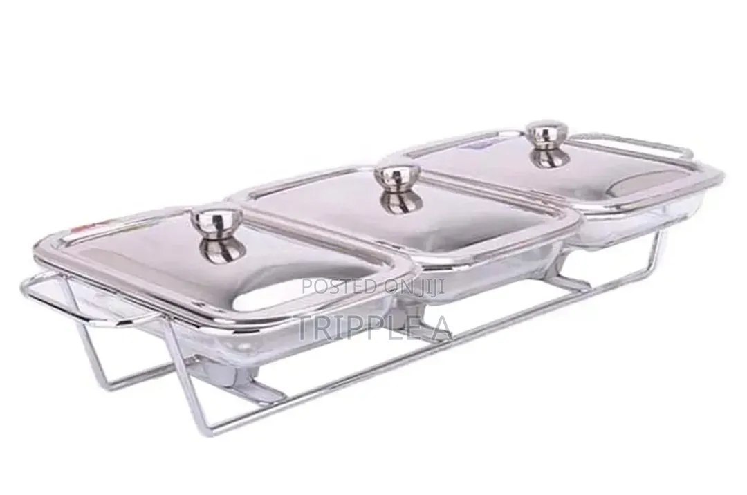 New Design 1.5l X 3 Pans Buffet Stainless Food Warmer Set