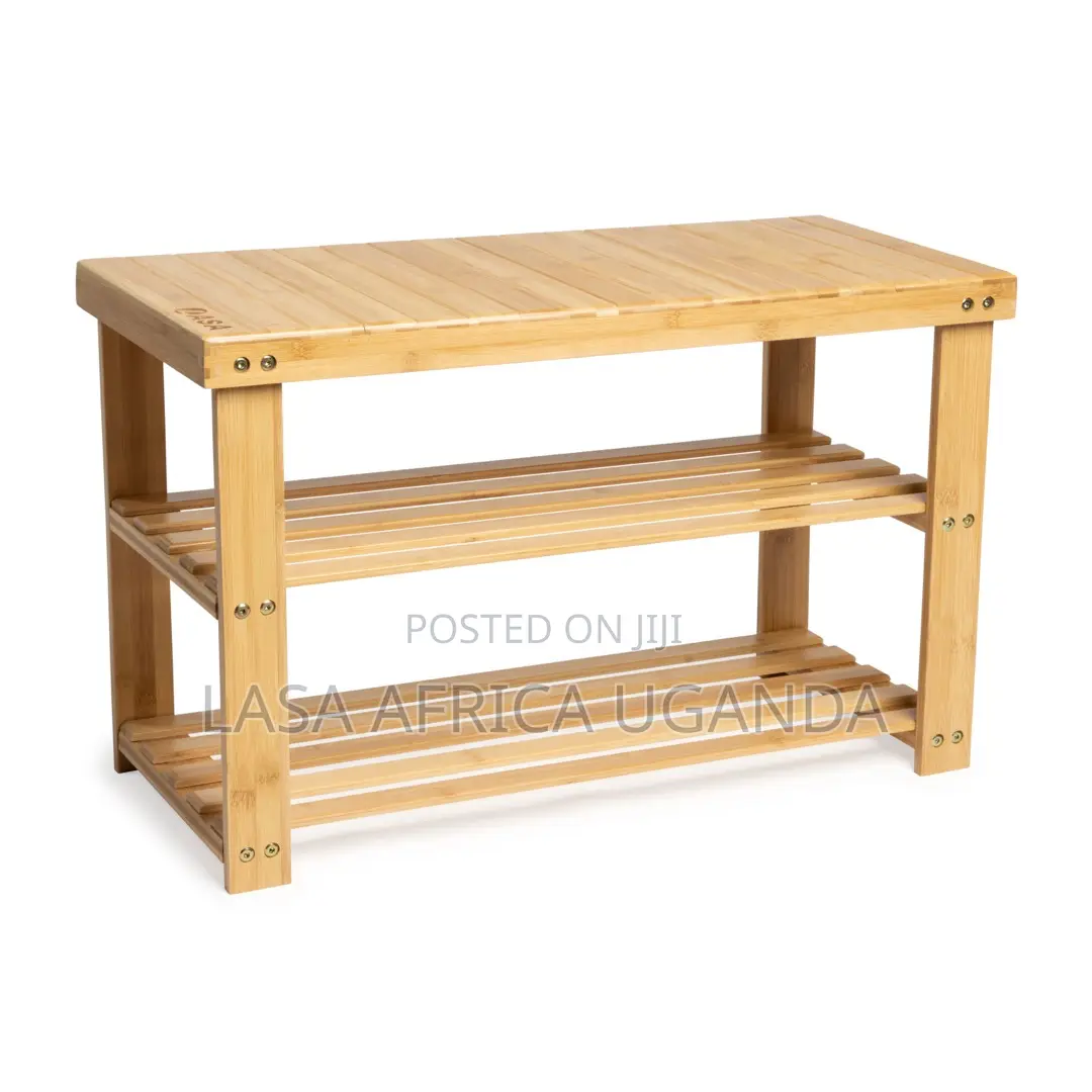 3 Tier Bamboo Shoe Bench Storage Shelf