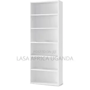 6-shelf Bookcase - White Wooden Storage Unit For Home & Office