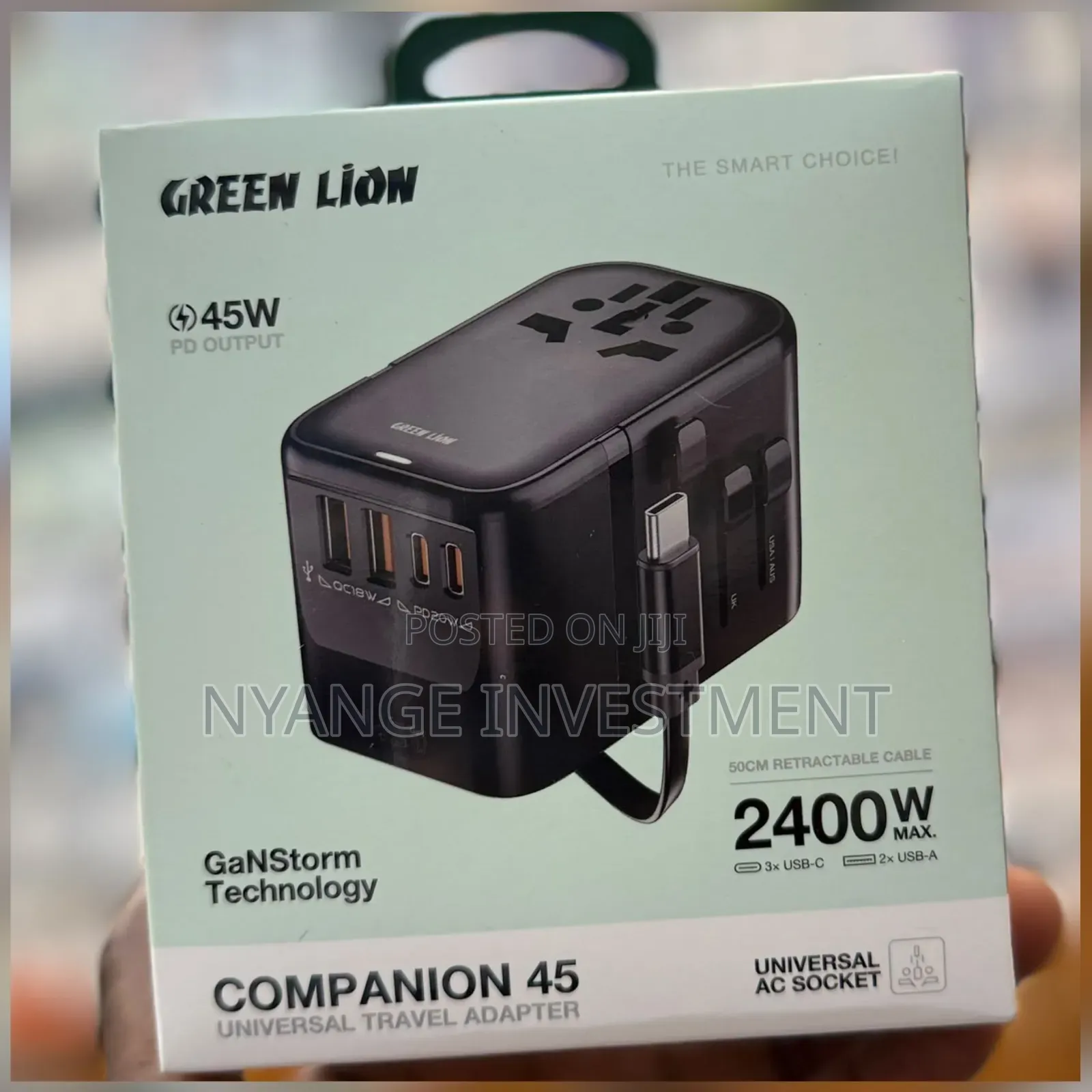 Green Lion Companion 45 Universal Travel Adapter, Adaptor