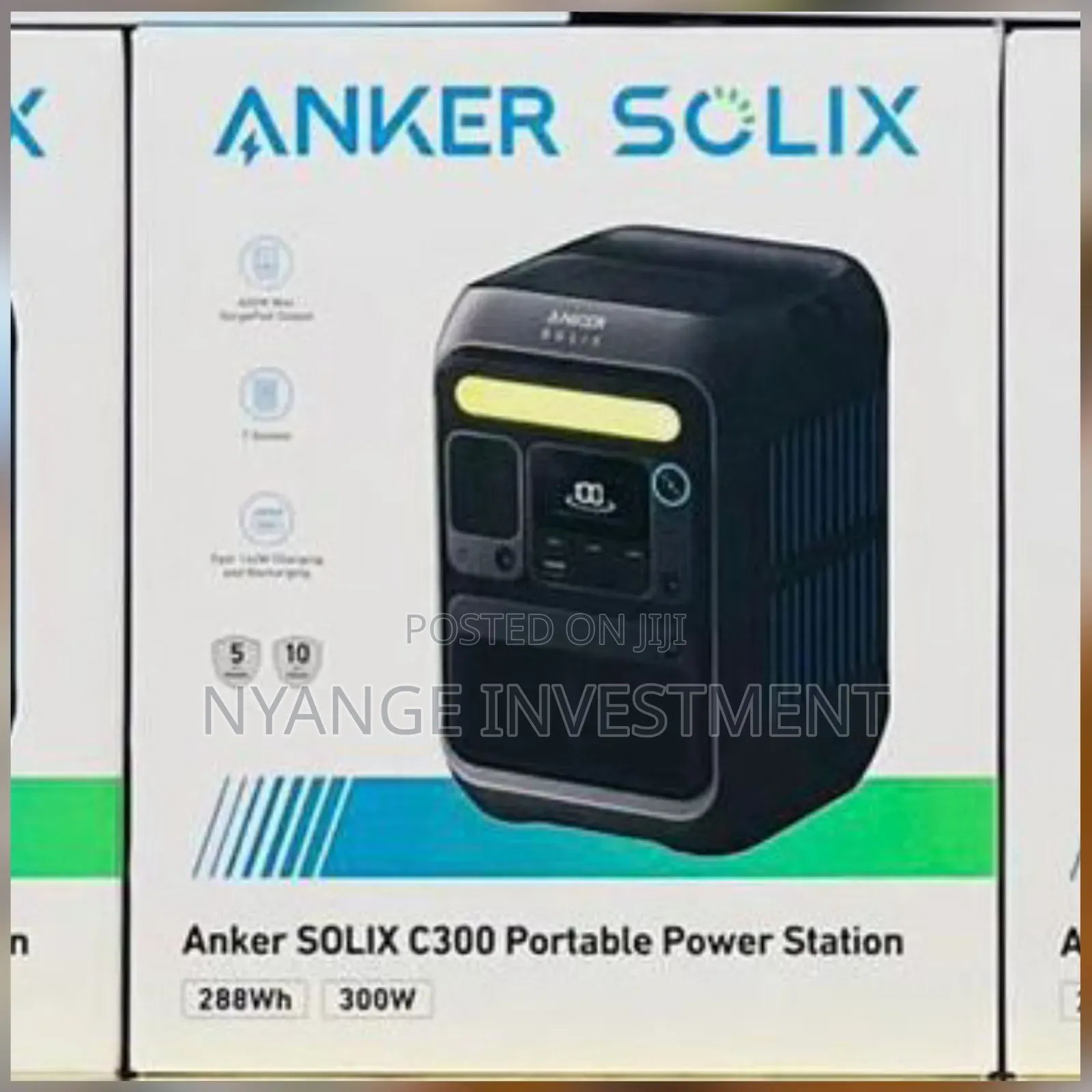 Anker Solix C300 Portable Power Station, 288wh Capacity and a 300w .