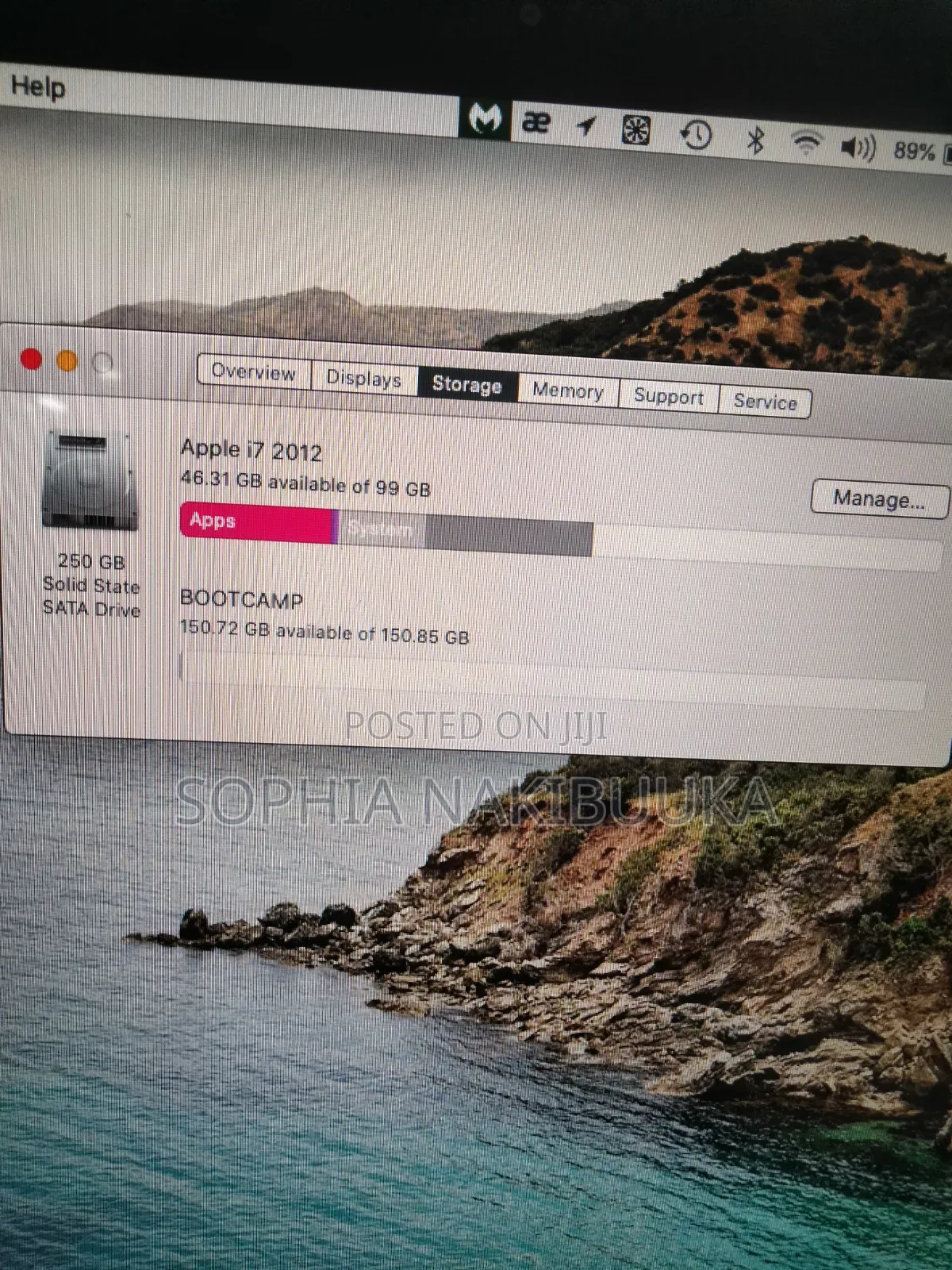 Laptop Apple MacBook Pro 2012 8GB Intel Core i7 HDD 250GB