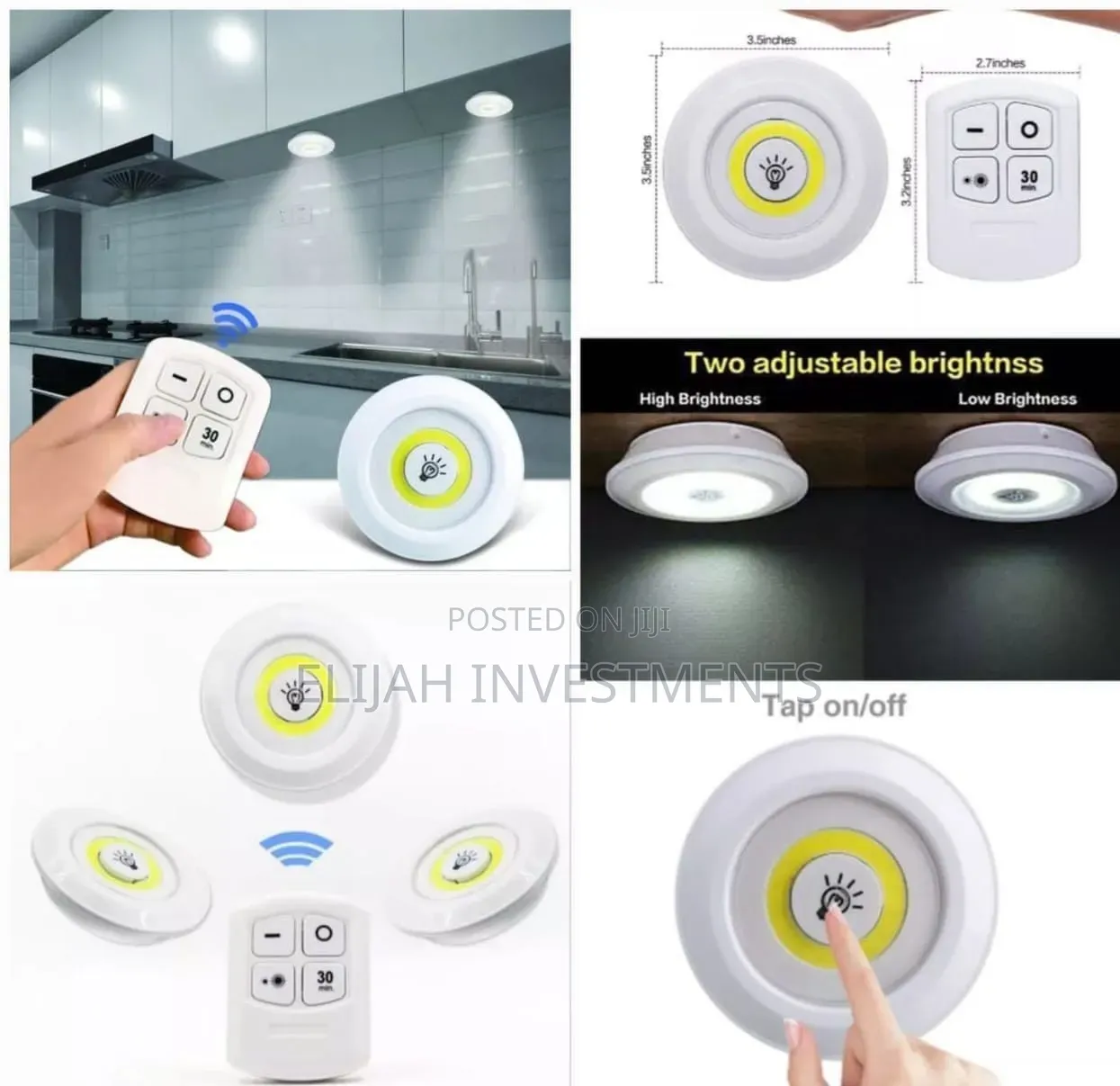 3-Piece Wireless Led Spotlight Set