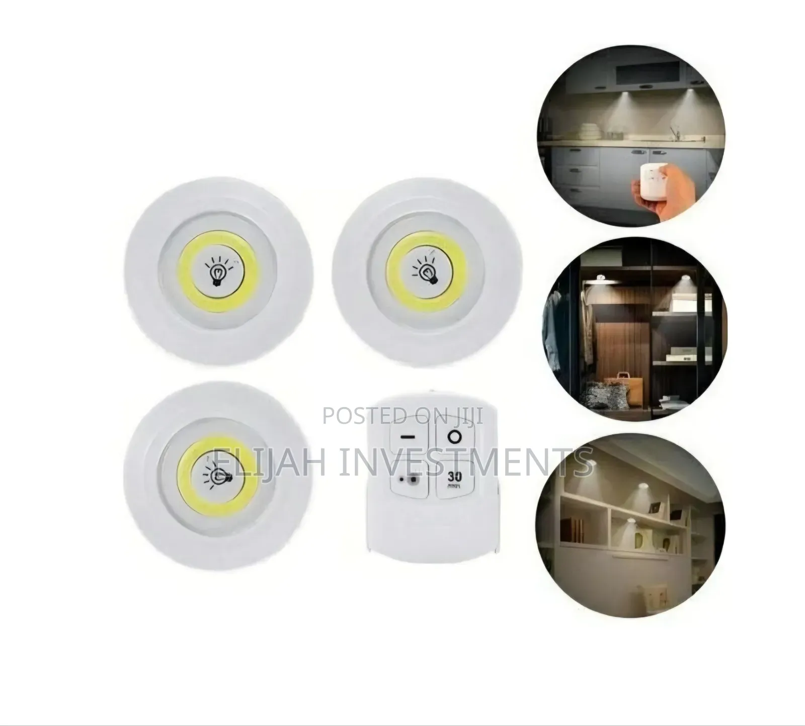 3-Piece Wireless Led Spotlight Set