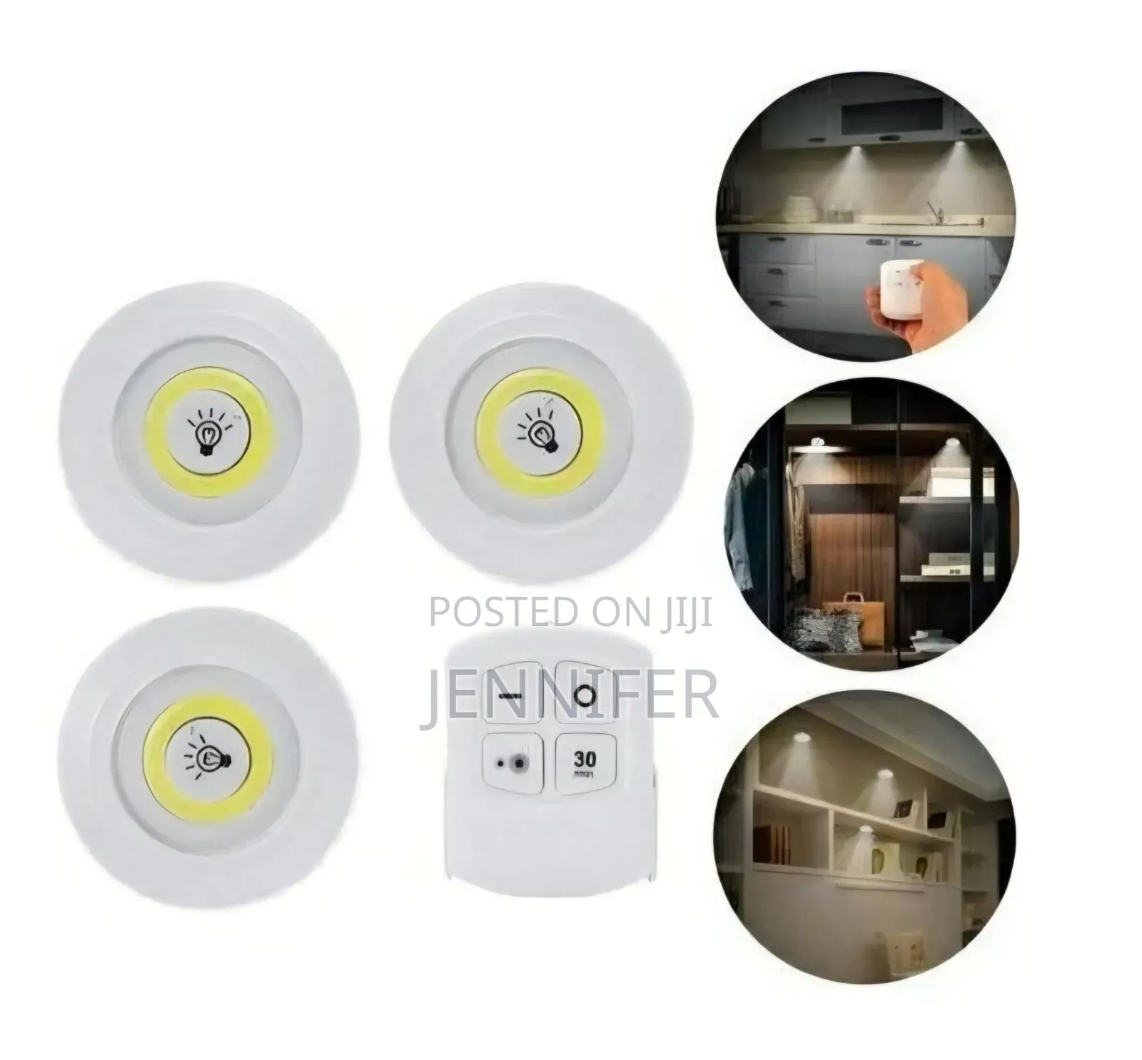 3-Piece Wireless Led Spotlight Set