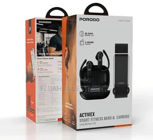 2-in-1porodo Activex Smart Fitness Band Earbuds