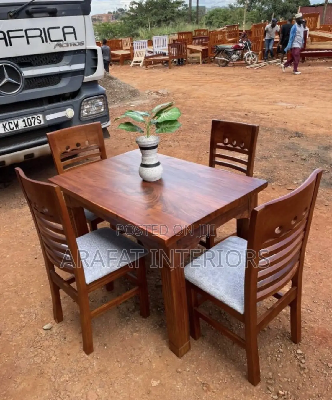 Beautiful Solid Wood 4-Seater Dining Set