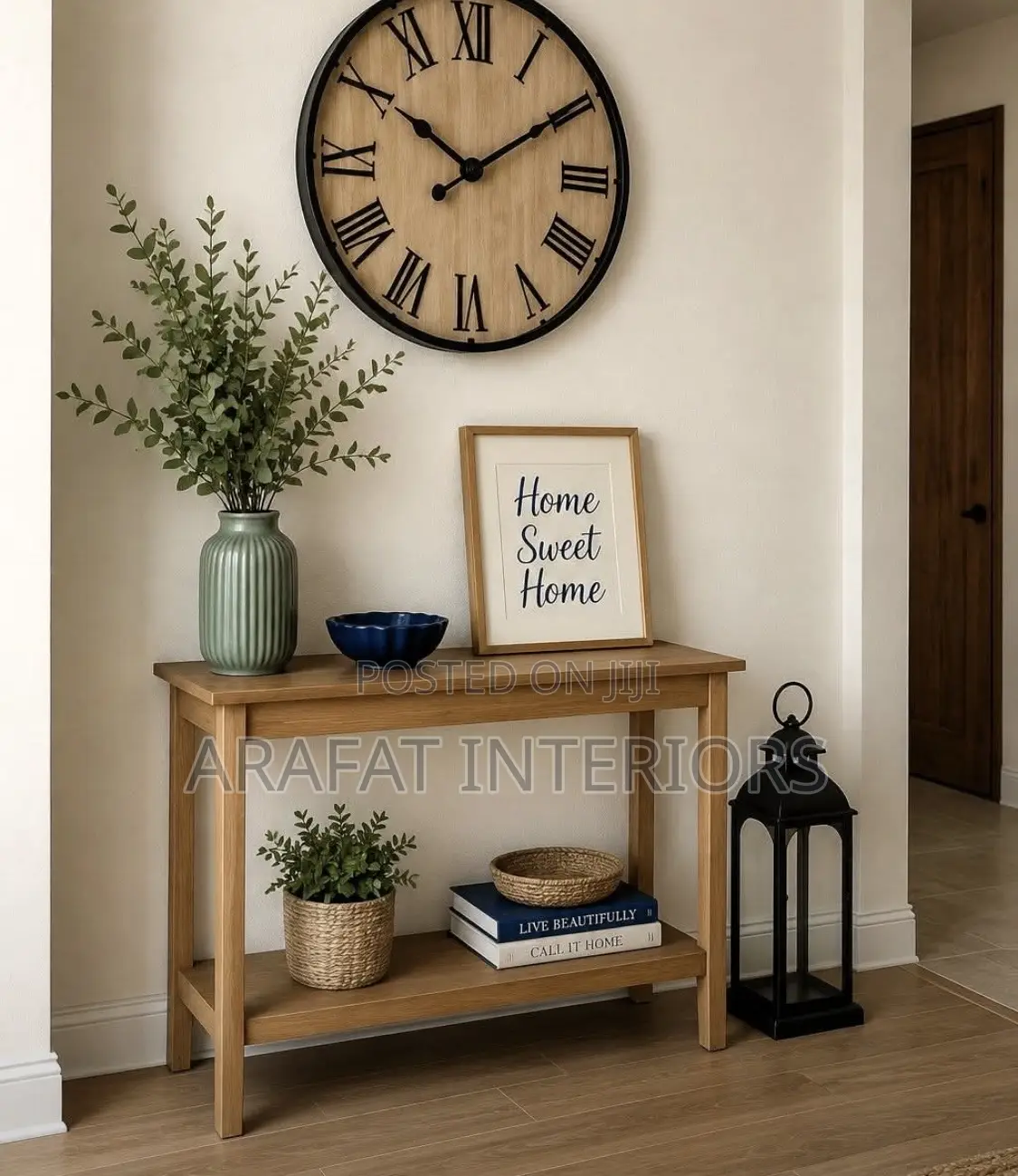 Beautiful Light Oak / Natural Wood Console Table