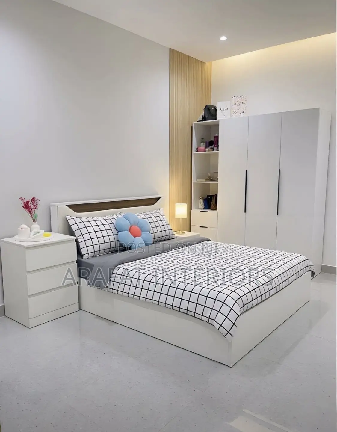 Beautiful Modern All-White Bedroom Set