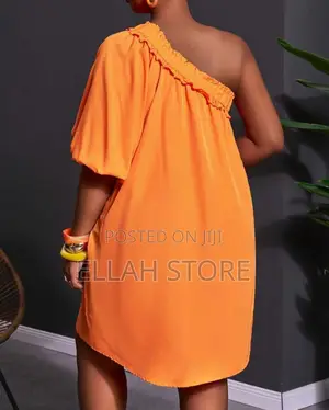 Women’S Casual Orange Dress