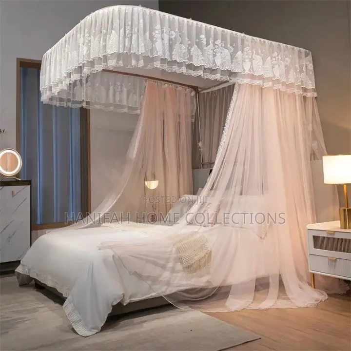 White Railway Mosquito Net