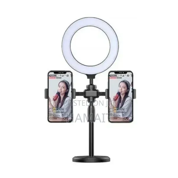 Ring Light With Two Phone Stands