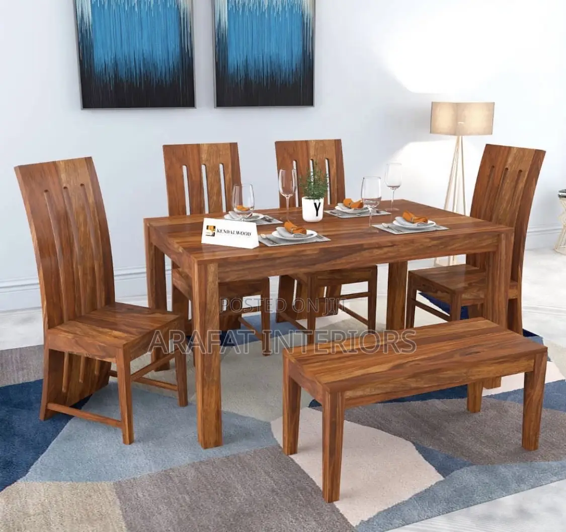 Elegant Mugavu Wood Quality Dining Table Set