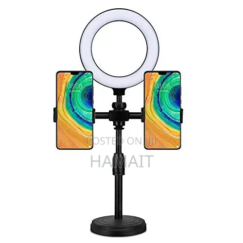 Ring Light With Two Phone Stands