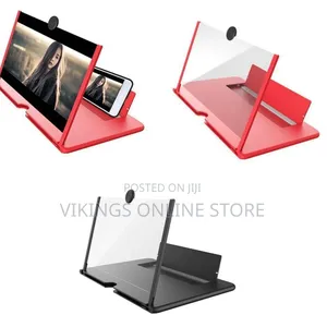 Mobile Phone Screen Magnifier, Amplifier With Holder Stand-Red, White