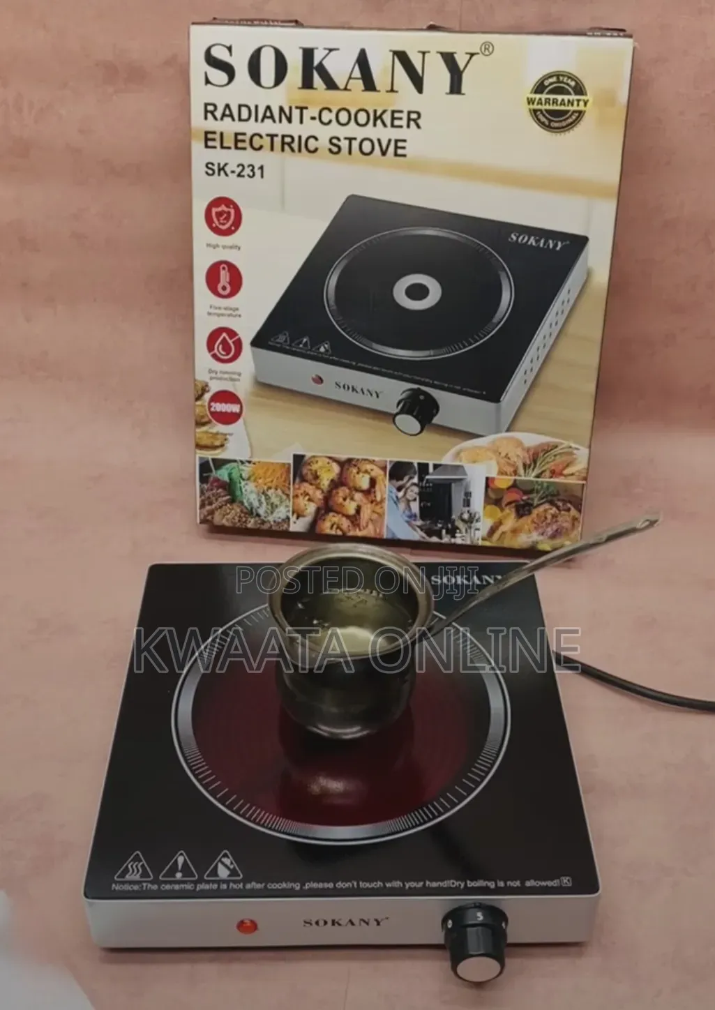 Sokany Radiant Electric Cooker Infrared Digital Hotplate 2000w