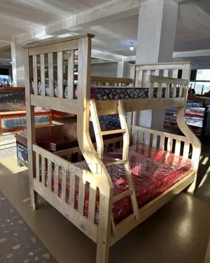 Solid Wood Triple-Level Bunk Bed
