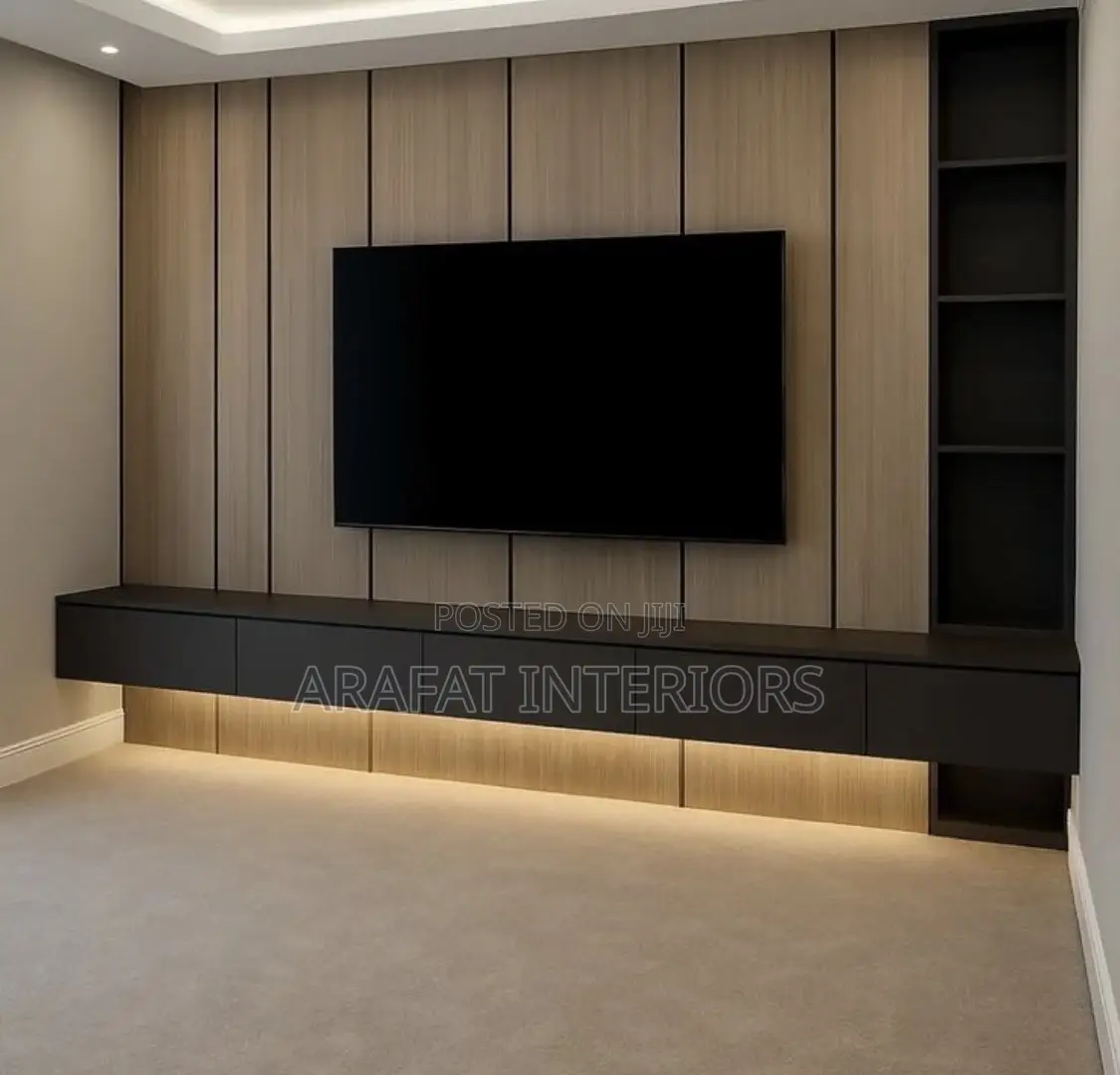 This Is a Modern Floating Tv Wall Unit / Entertainment Center.