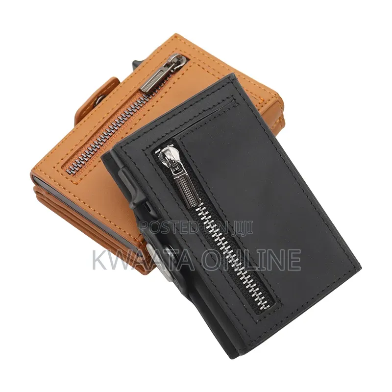 Smart Wallet With Card Holder, Rfid Blocking Pop Up Leather Card Case