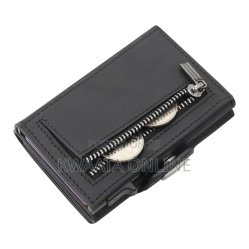 Smart Wallet With Card Holder, Rfid Blocking Pop Up Leather Card Case