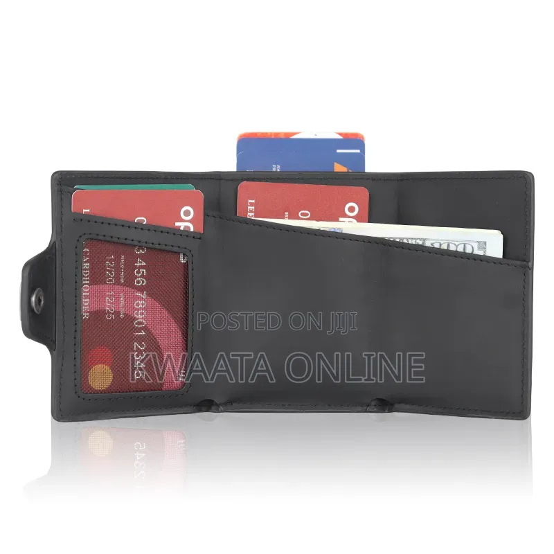 Smart Wallet With Card Holder, Rfid Blocking Pop Up Leather Card Case