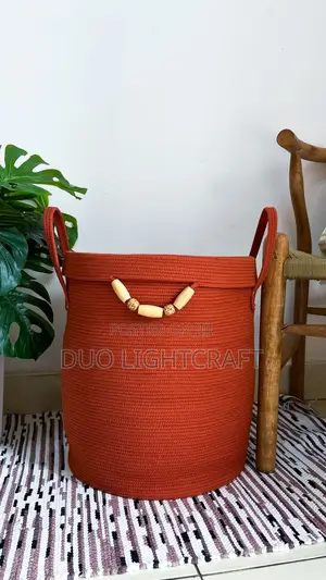 Handwoven Cotton Rope Storage Baskets