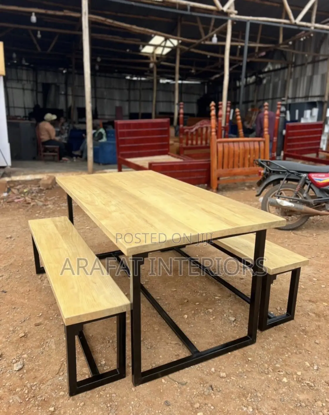 This Is a Solid-Looking Picnic-Style Dining Table Set