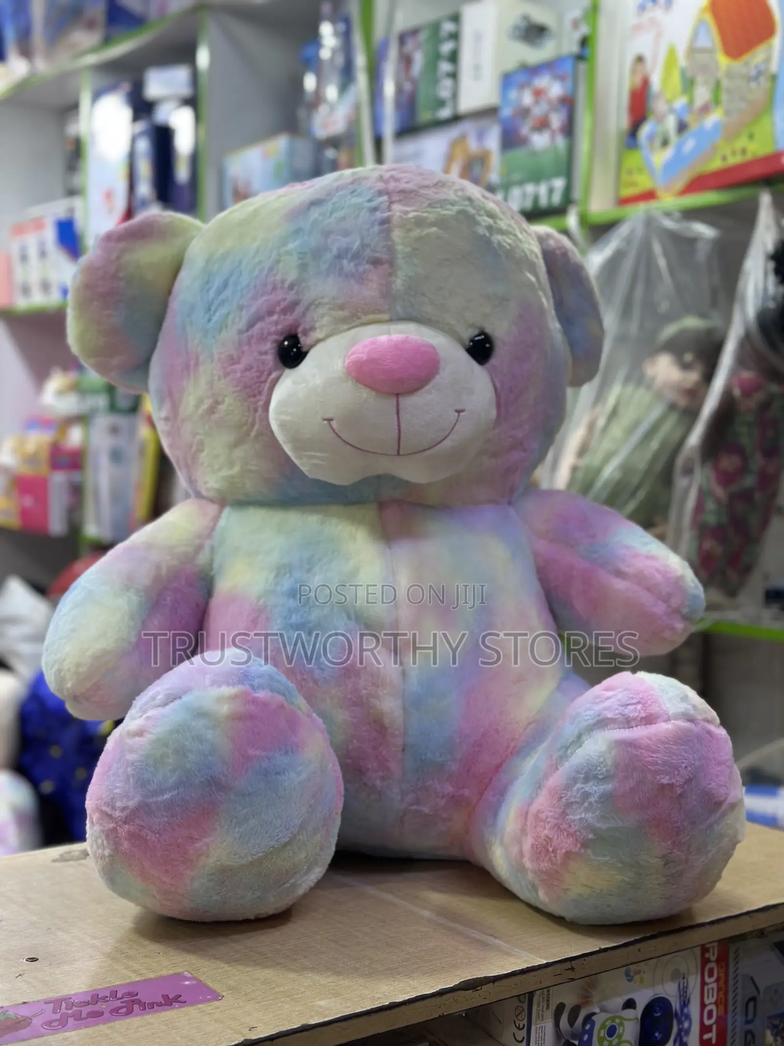 Rainbow Sitting Big Teddy Bear