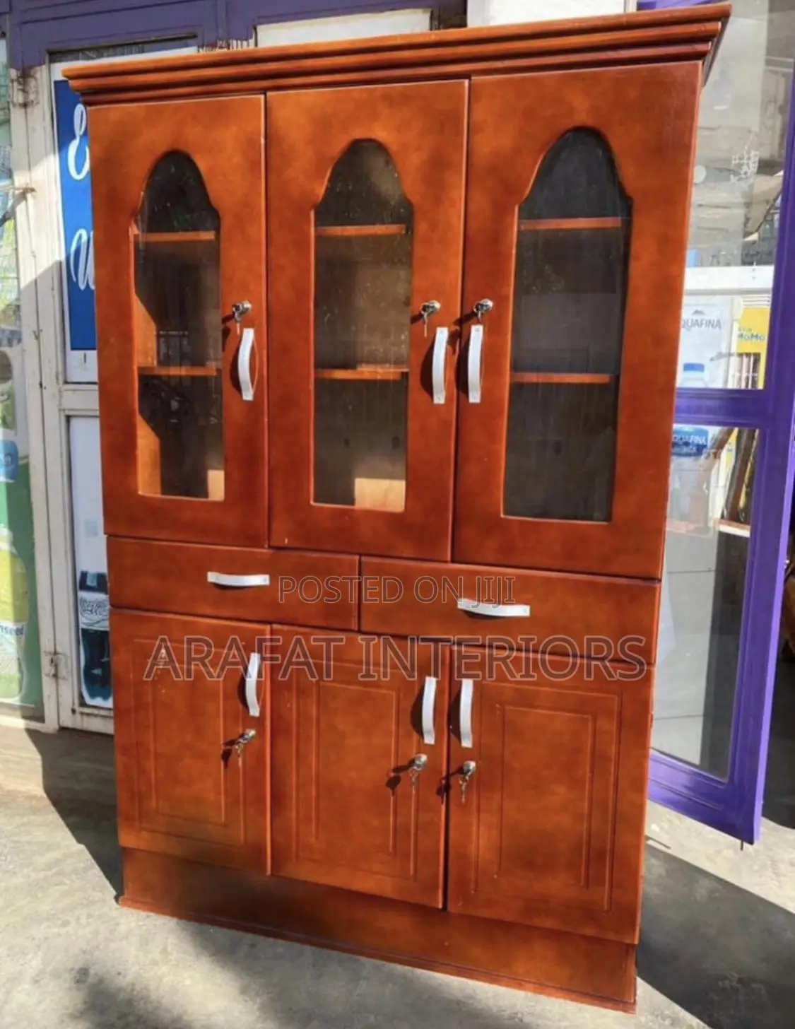 Movable Cupboard in Mahogany Color
