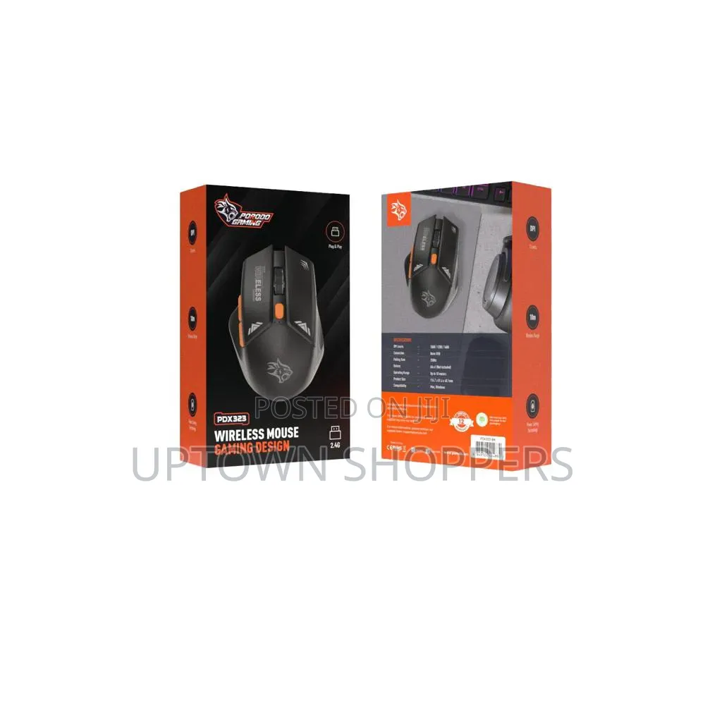 Porodo Gaming Wireless Mouse Gaming Design Dpi 1600.