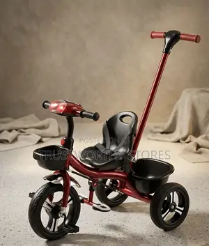 Baby Push Tricycle With Belt - Unisex