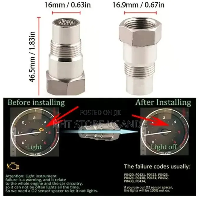 Rear Oxygen Sensor Spacer Extension Adapter