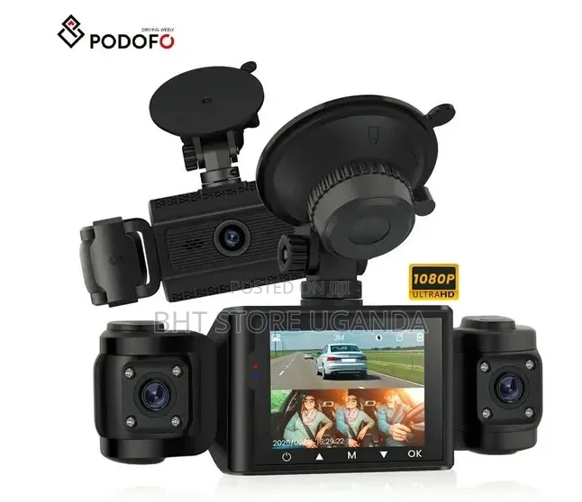 Podofo 1080p Triple Lens 2.4 Inch Dash Cam
