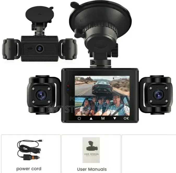 Podofo 1080p Triple Lens 2.4 Inch Dash Cam