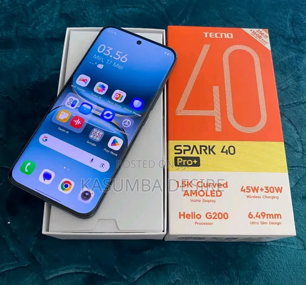 New Tecno Spark 40 Pro+ 256 GB Black