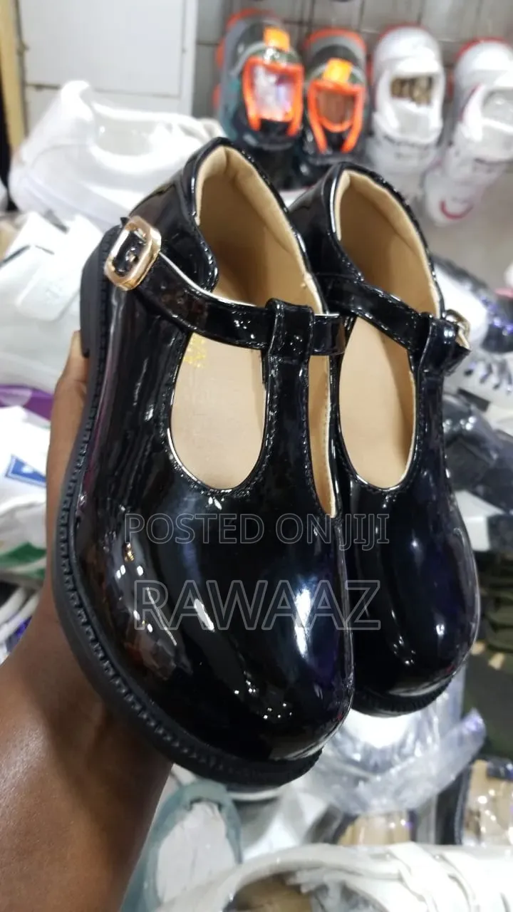 Girls Black School Shoes
