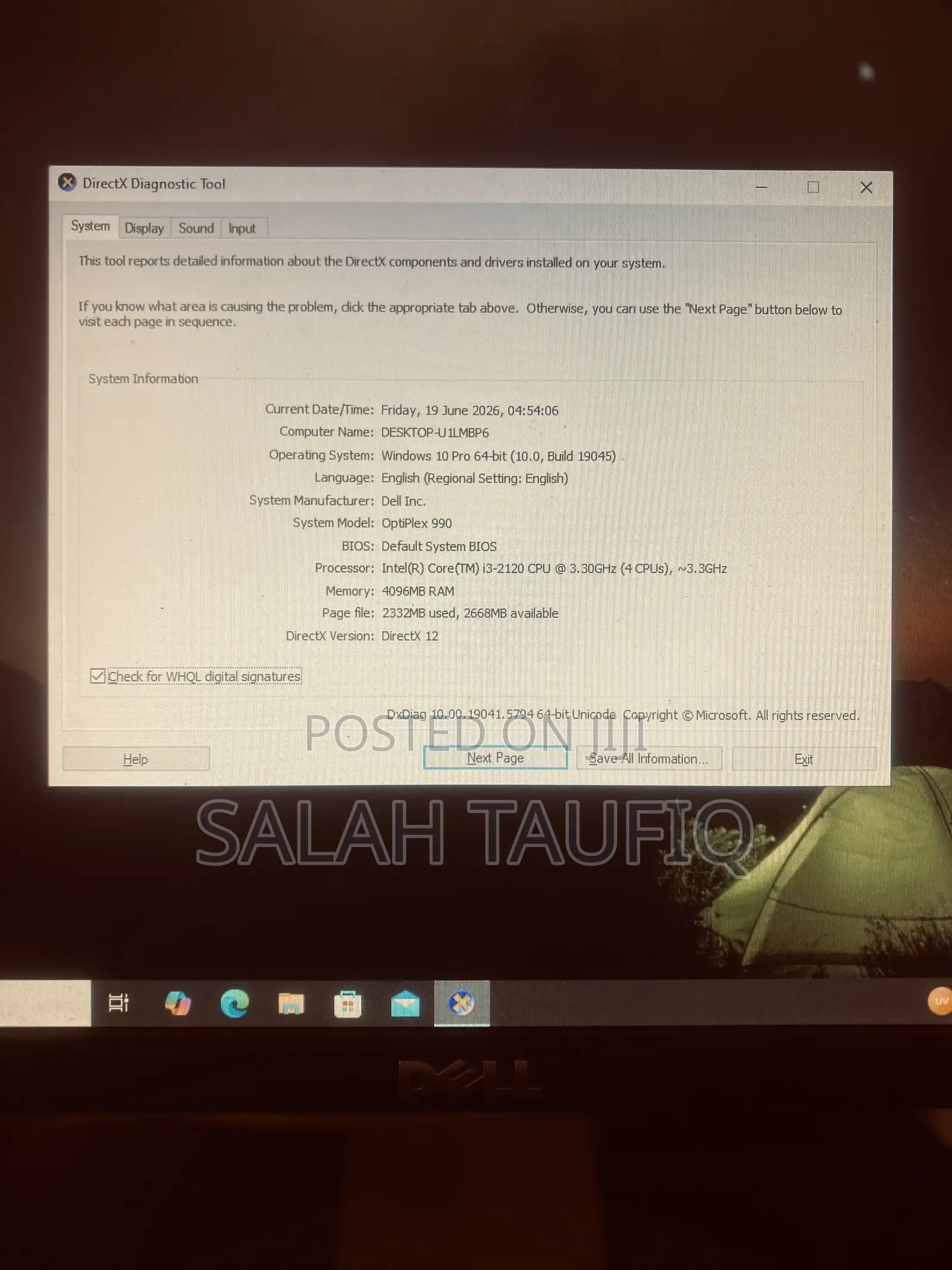 Desktop Computer Dell OptiPlex 790 4GB Intel Core i3 HDD 250GB