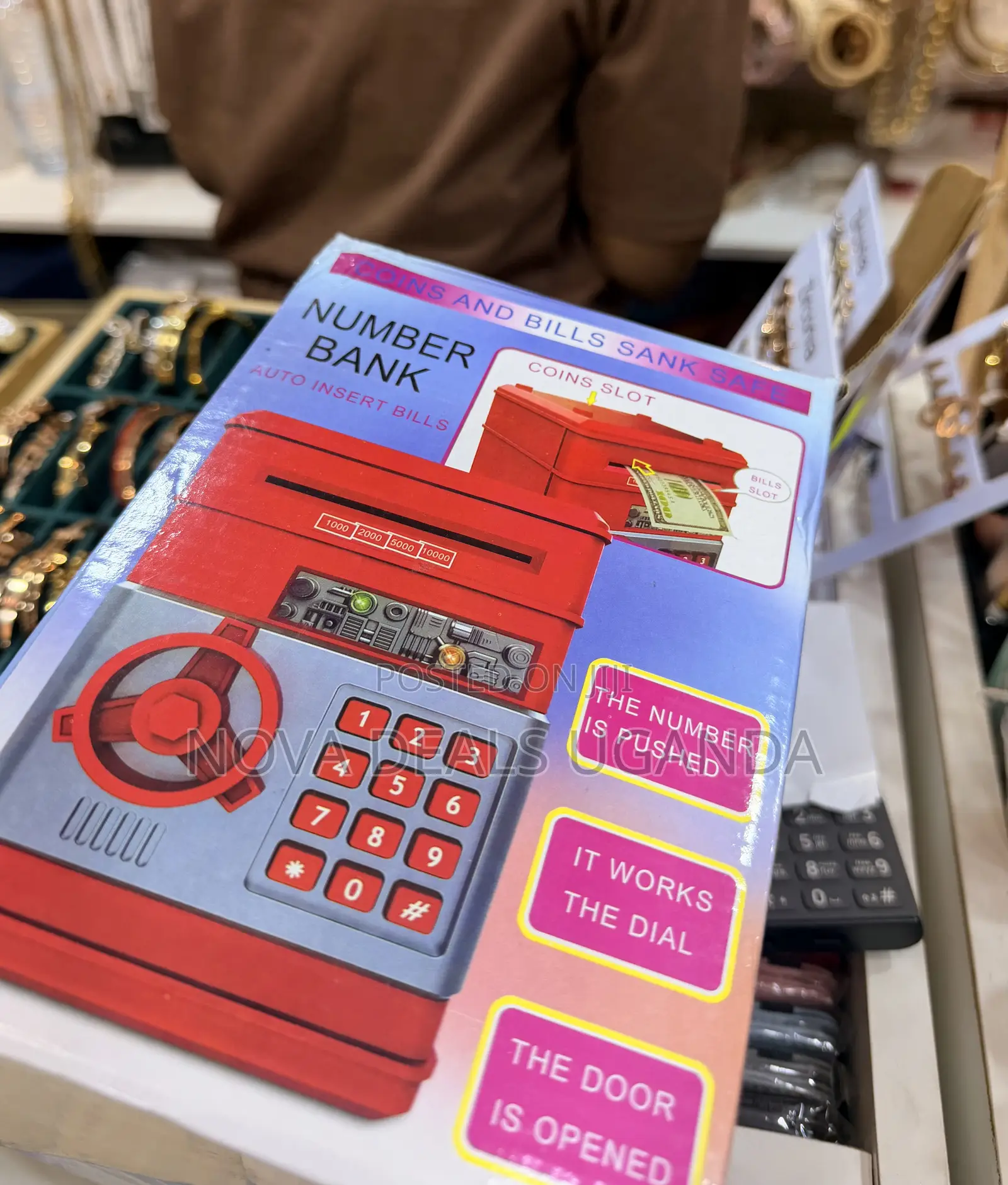 Portable Number Piggy Bank Atm