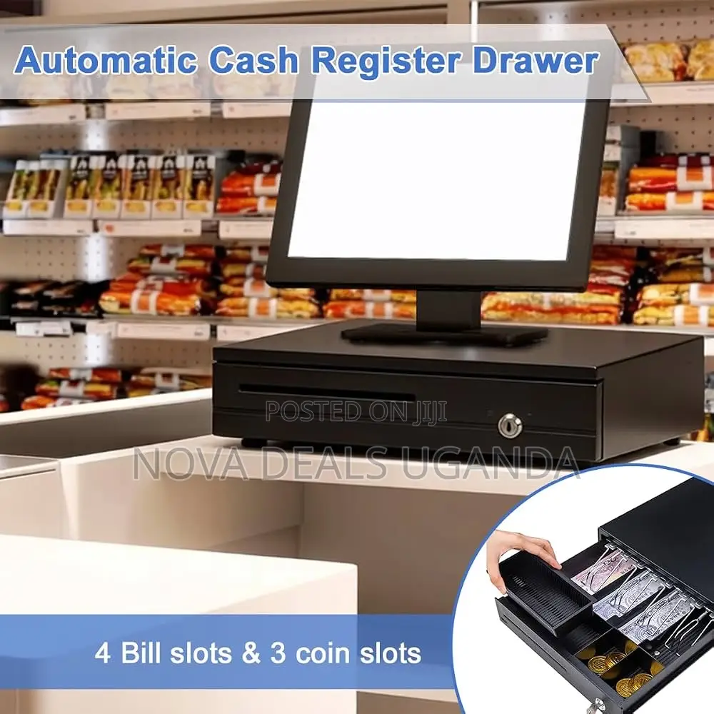 Automatic Cash Register Drawer, Heavy Duty Business Security Drawer