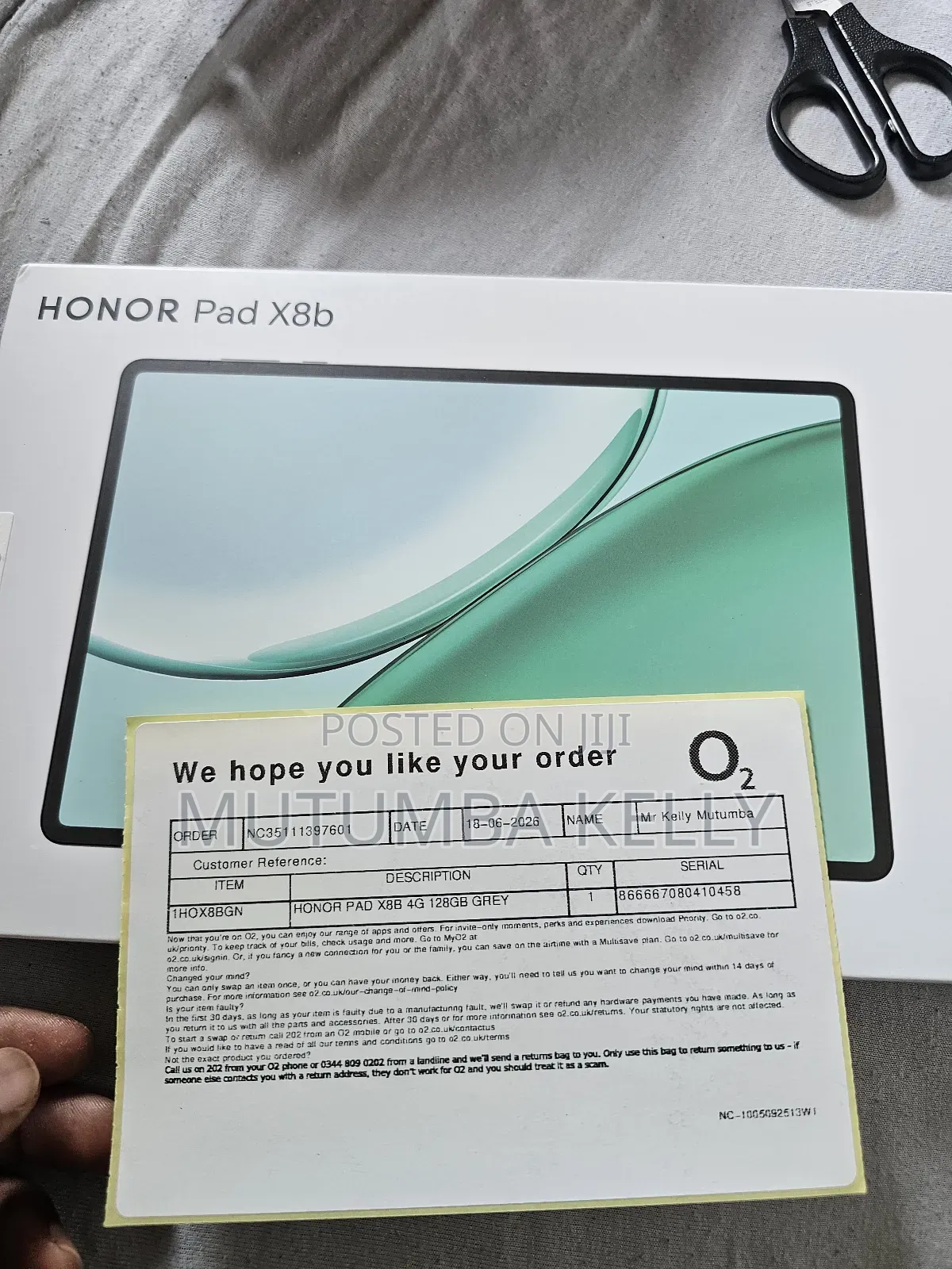 New Honor Pad X8 128 GB Gray