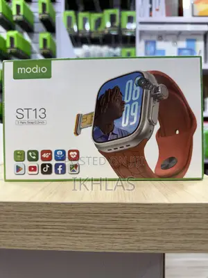 Modio St13 Smartwatch Has Wide Screen, Simcard Slot, 3pairs of Straps