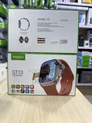 Modio St13 Smartwatch Has Wide Screen, Simcard Slot, 3pairs of Straps