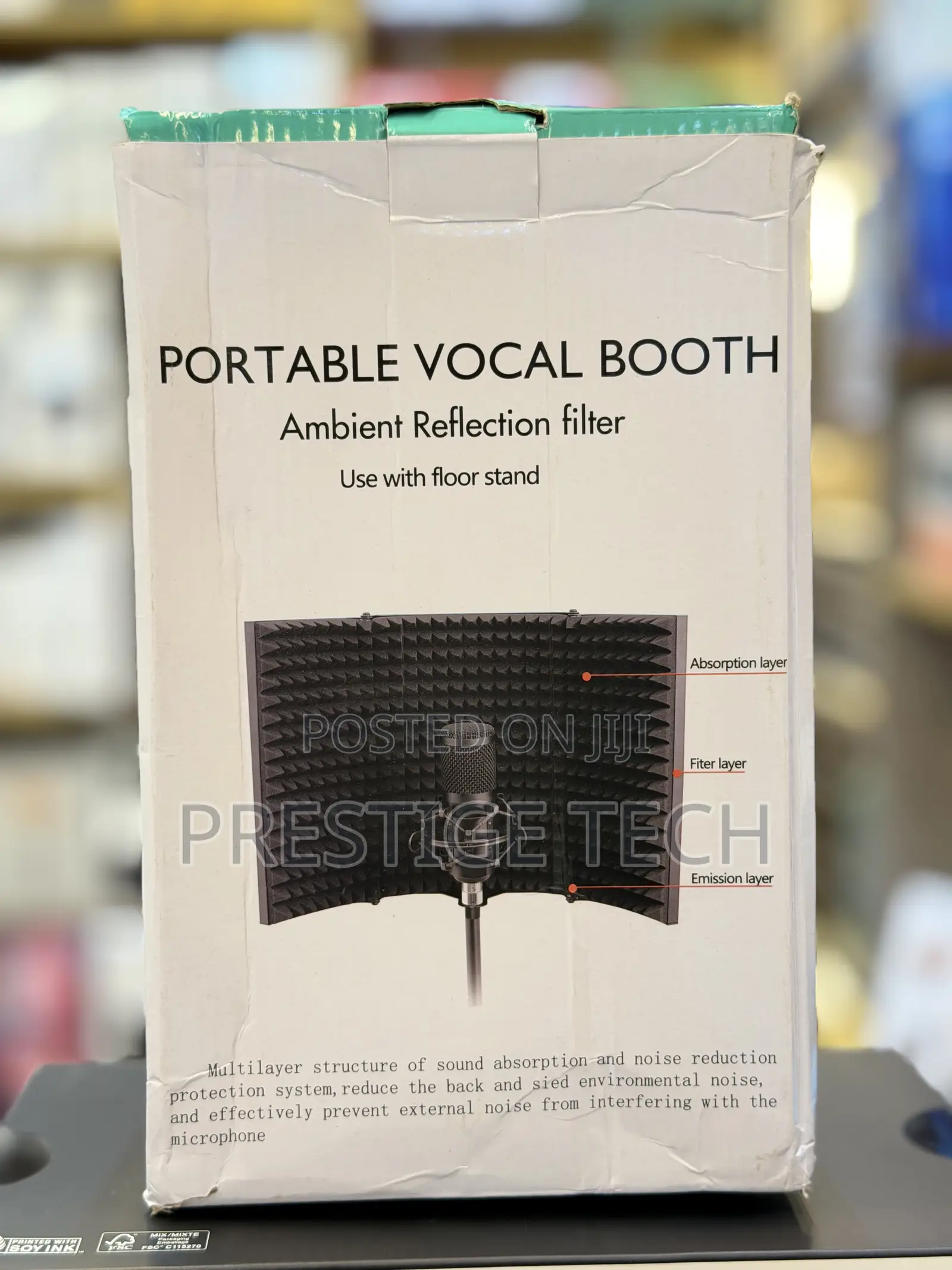 Portable Vocal Booth With Ambient Reflection Filter, Studio, Sound ...
