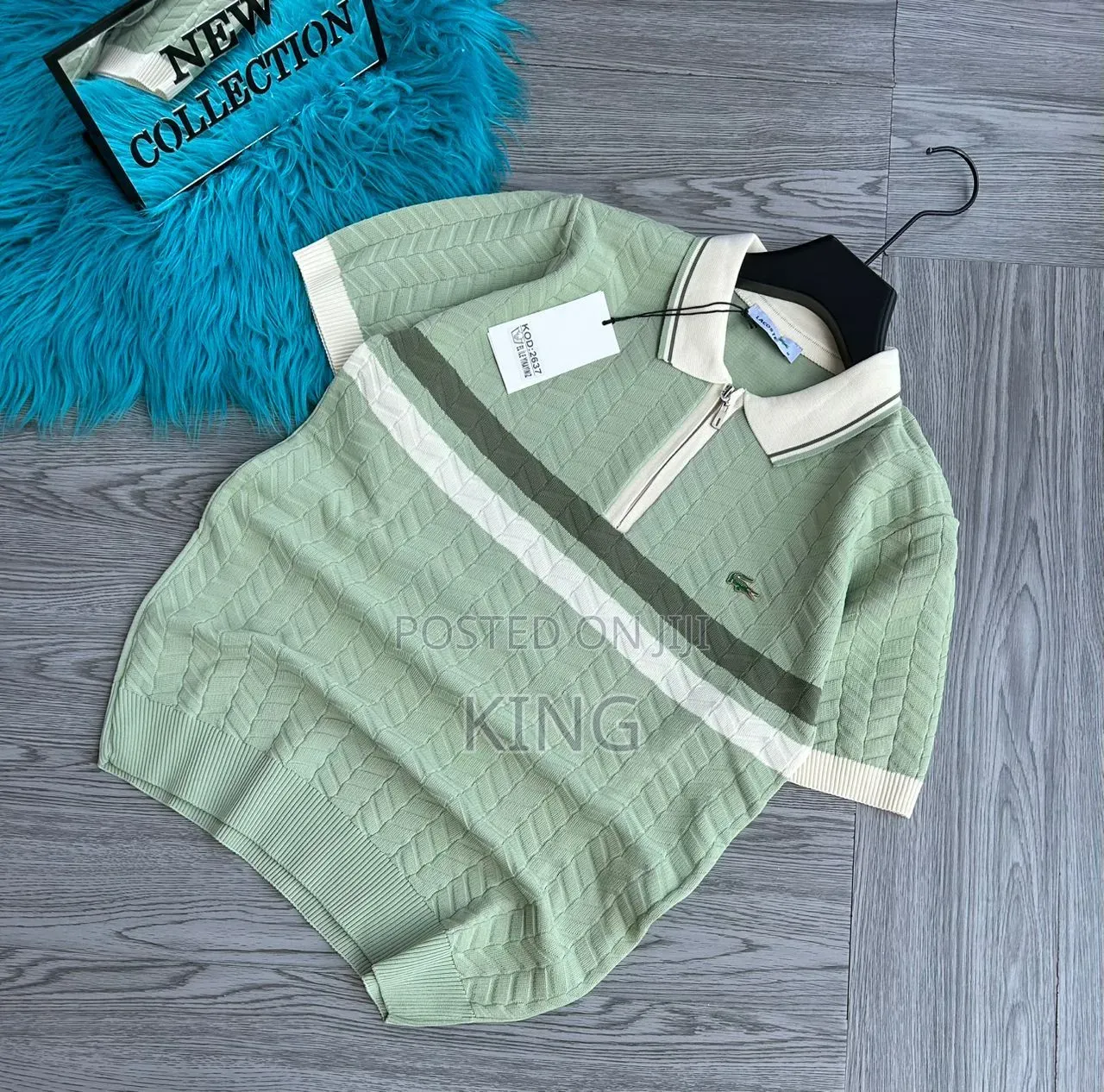Knitted Zipper Polo Shirts in Various Colors