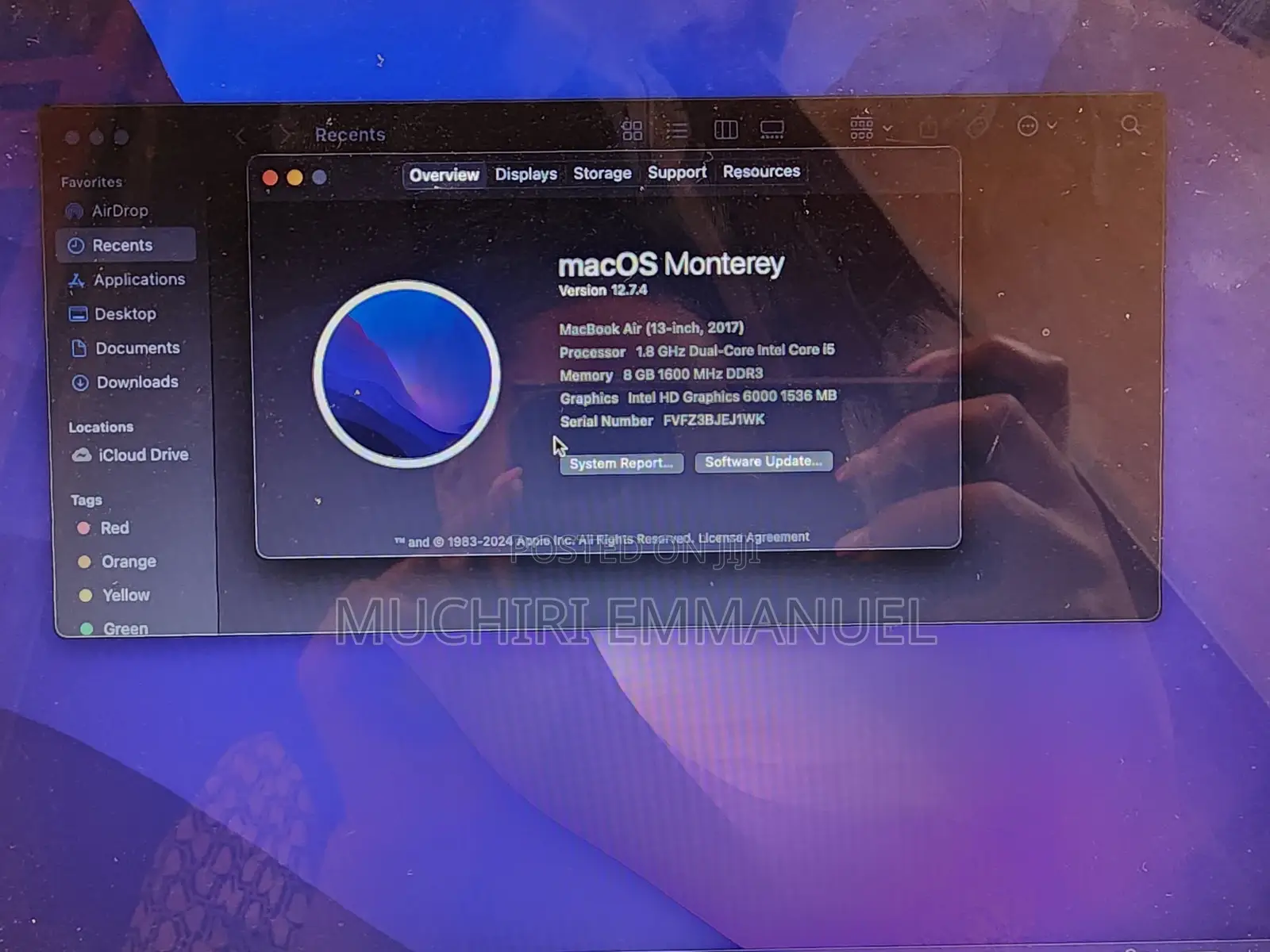 Laptop Apple MacBook Air 2017 8GB Intel Core i5 SSD 256GB