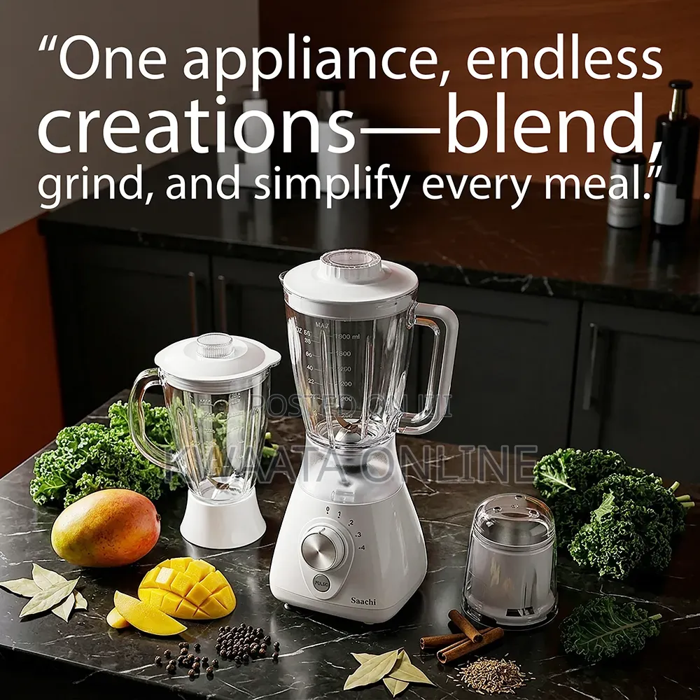 3 in 1 Blender Saachi Nl-Bl-4361-White With Auto-Clean